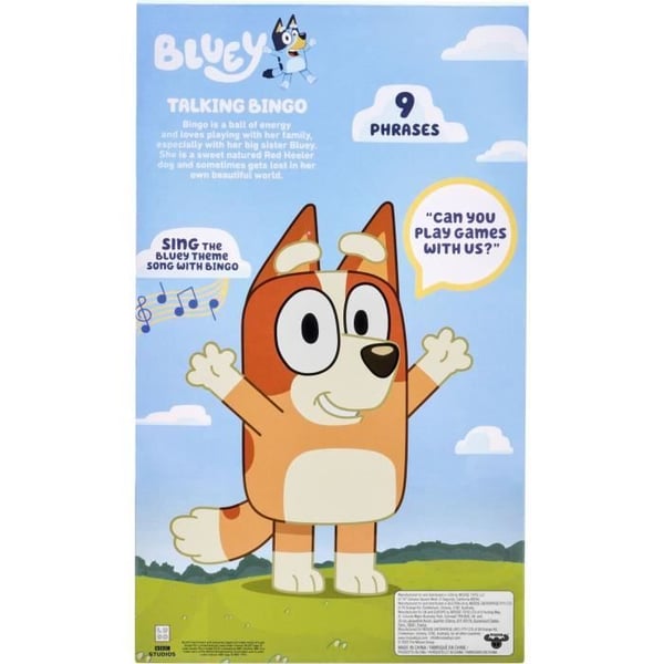 Talende plys 31 cm bingo elglegetøj