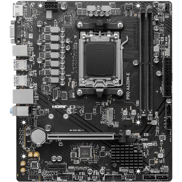 Bundkort - MSI - PRO A620M-E - AM5 - DDR5 - 96 GB maks.