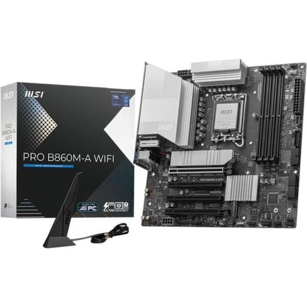 Moderkort - MSI - PRO B860M-A WIFI Intel B860 LGA 1851 (Socket V1) micro ATX