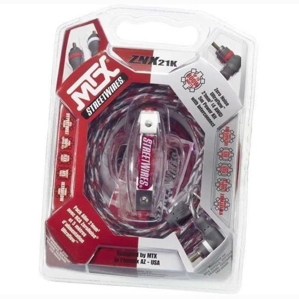 MTX ZNX21K strømforsyningspakke 21mm² 5 meter strømforsyning 0,7m jord RCA-kabel sikringsholder og tilbehør MTX ZNX21K strømforsyningspakke 21mm² 5 meter strømforsyning 0,7m jord RCA-kabel sikringsholder og tilbehør