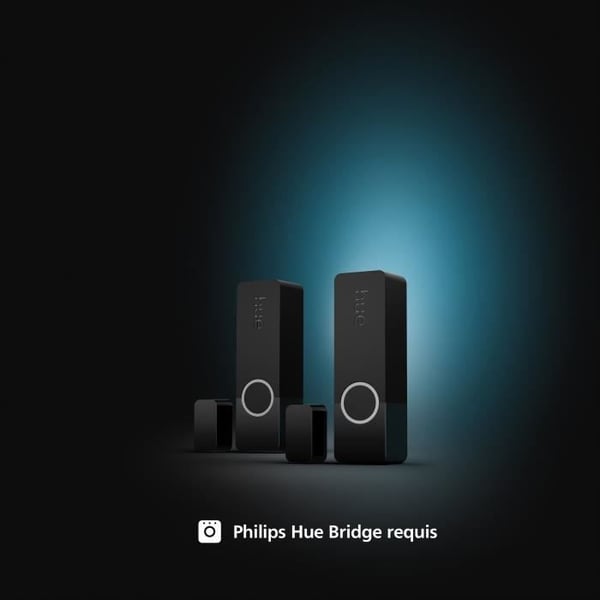 Kontaktsensorer - Philips Hue - Secure - x 2 - Sort - Nem installation - App-styring
