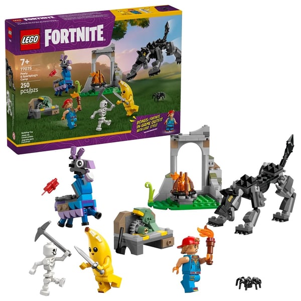 LEGO FORTNITE 77075 Peely & Sparkpluggs Läger