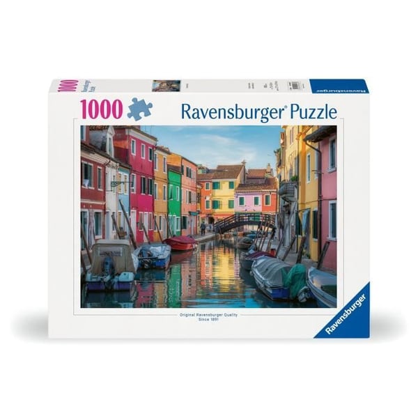 Ravensburger - Puslespil med 1000 brikker - Burano, Italien - Voksne og børn fra 14 år - Puslespil i premiumkvalitet - 12000623