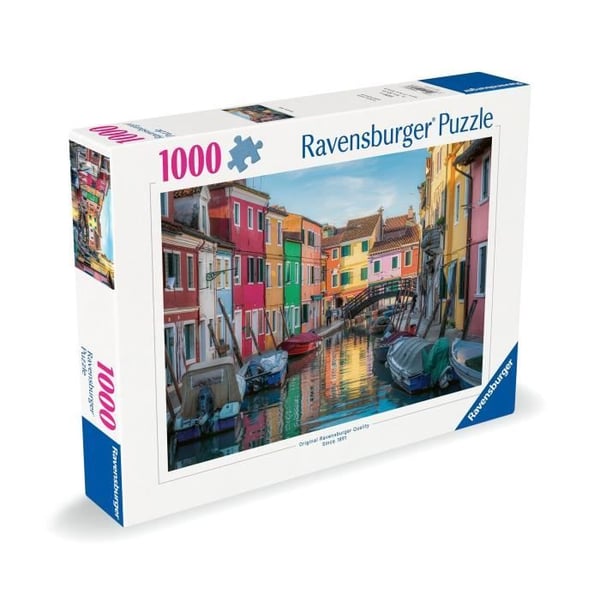 Ravensburger - Puslespil med 1000 brikker - Burano, Italien - Voksne og børn fra 14 år - Puslespil i premiumkvalitet - 12000623