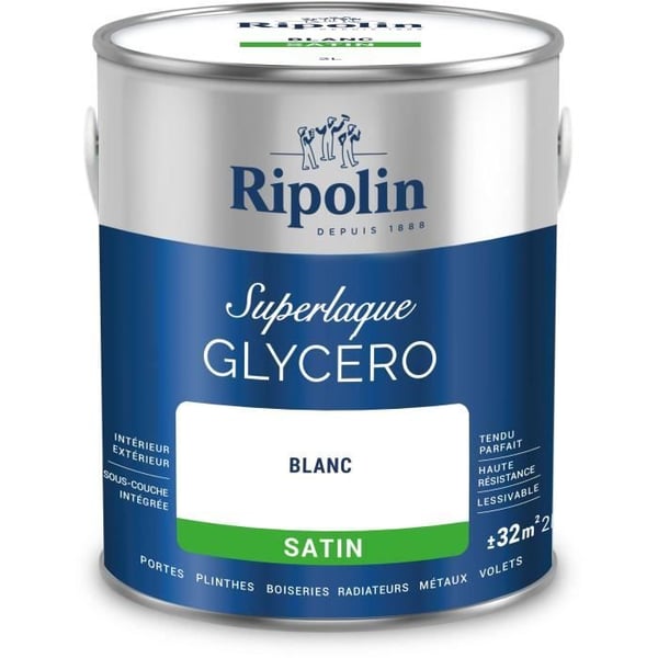 Glyserolakka - RIPOLIN - 447559 - Valkoinen - Satiini - 2 L
