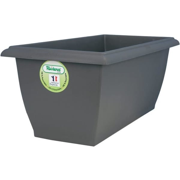 RIVIERA Jardiniere Evolution - 80 x 40 x H 32 cm - 64 L - Grå