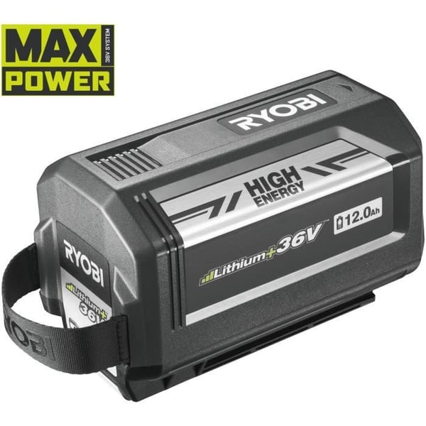 RYOBI - 1 lithium+ 36V MAXPOWER 12,0 Ah High Energy batteri - individuel celleopladnings-/afladningsstyring - RY36B12A