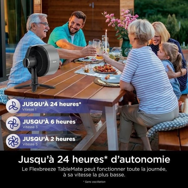 Pöytätuuletin - SHARK - FA150EU - Johdollinen tai johdoton - FlexBreeze TableMate