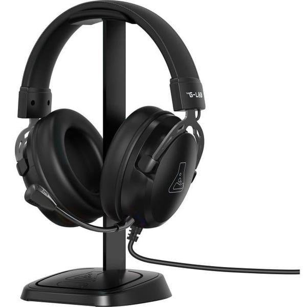 Stativ til gaming headset - The G-Lab - K-STAND-NEON - Kablet - Kompakt design - Sort