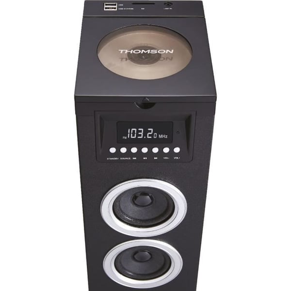 THOMSON DS120CD multimediakaiutintorni 60 W CD-soitin Bluetooth USB FM-radio LED-näyttö musta