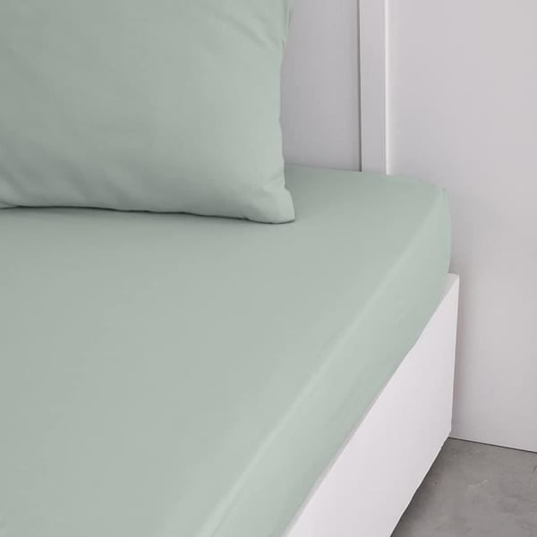 TODAY Essential Stræklagen - 160 x 200+23 cm - 2 personer - 100% Ensfarvet Bomuld - Celadon