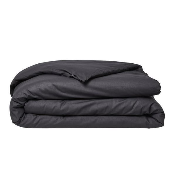 TODAY Essential Dynebetræk - 240 x 260 cm - 2 personer - 100% Ensfarvet Bomuld - Antracitgrå