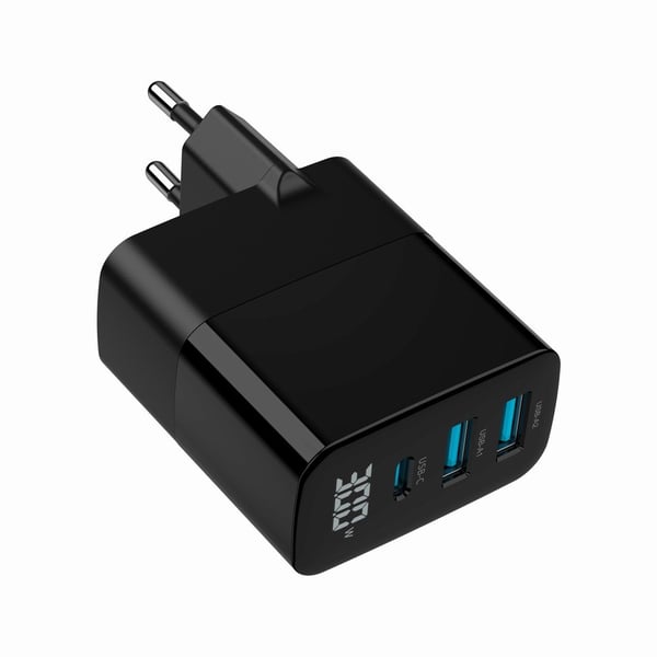 Gembird TA-UC-PDQC30LCD-BK-02 mobiloplader Universal Sort AC Hurtigopladning Indendørs