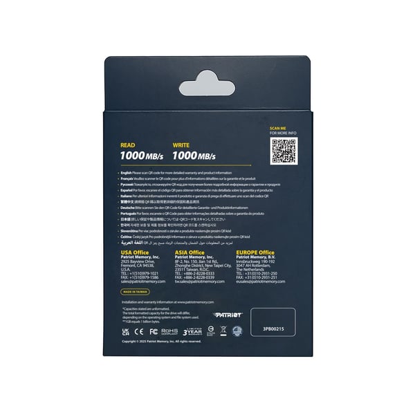 Patriot Memory Transporter Lite 512 GB USB Type-C 3.2 Gen 2 (3.1 Gen 2) (PTPL512GPECB) musta