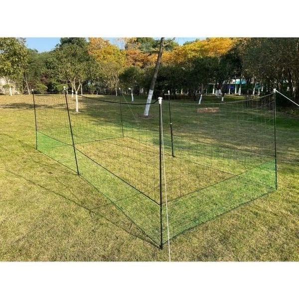 Hønsehegnsnetsæt - ZOLUX - 12m x 125 cm - H-formede pløkker - Adgangsdør - Pløkker medfølger