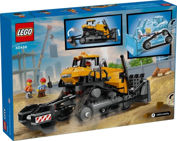 LEGO CITY 60466 Keltainen Puskutraktori