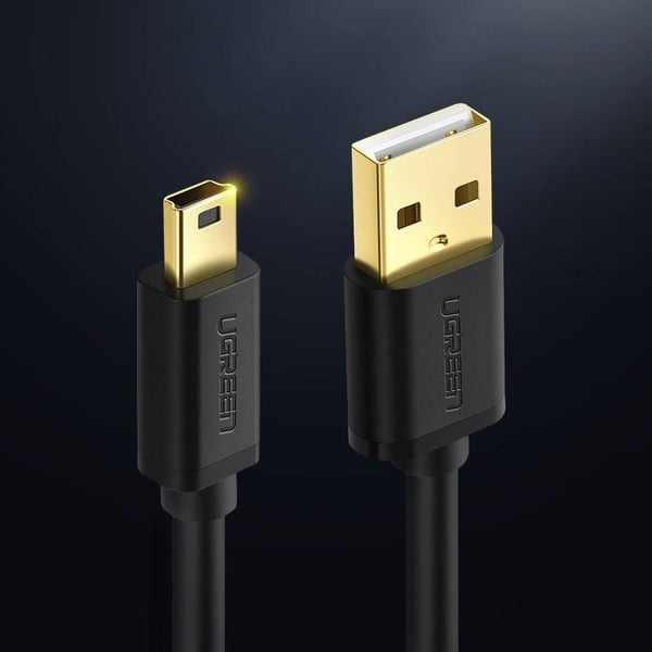 Ugreen USB-kabel - mini-USB 480 Mbps 3 m US132 (sort)