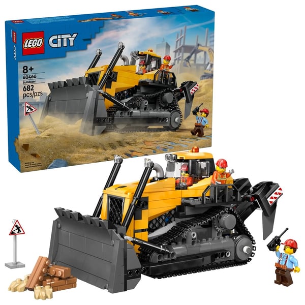 LEGO CITY 60466 Keltainen Puskutraktori