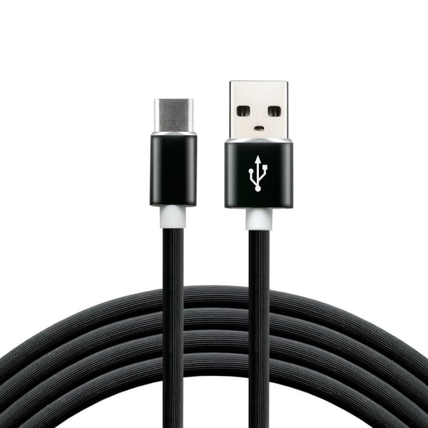 everActive USB-C-kaapeli 1m - musta. silikoni. pikalataus. 3A - CBS-1CB
