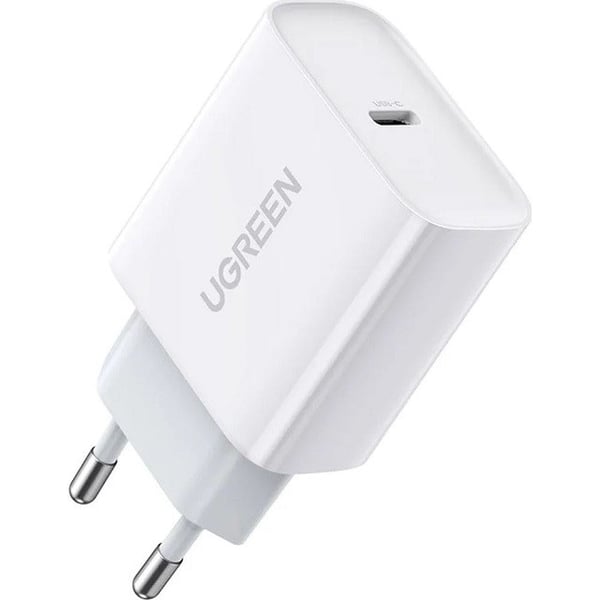 Ugreen USB Power Delivery 3.0 Quick Charge 4.0+ 20W 3A strømforsyning (hvid)