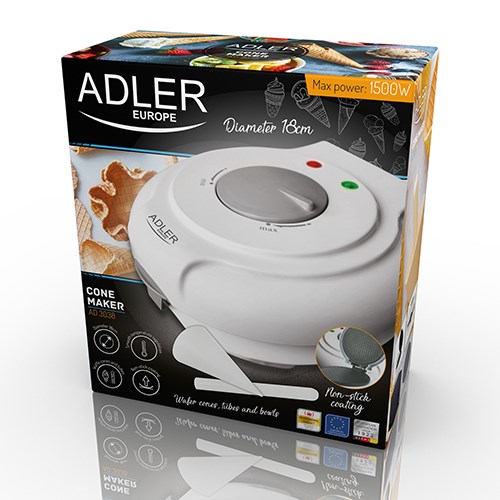 Adler AD 3038 Vohvelirauta 1500 W Valkoinen