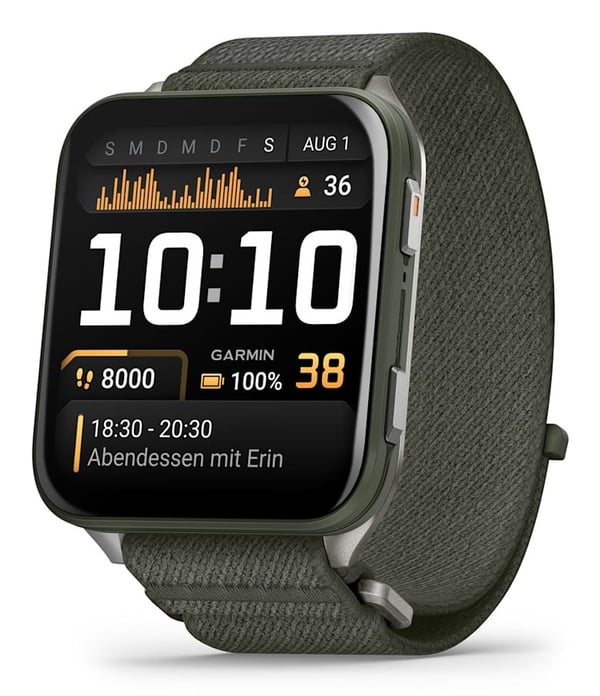 Garmin Venu X1 5,08 cm (2") AMOLED Digital 448 x 486 pixlar Pekskärm Grå Wi-Fi GPS (satellit)