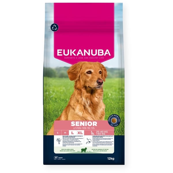 EUKANUBA Senior Large Lamm och Ris 12 kg