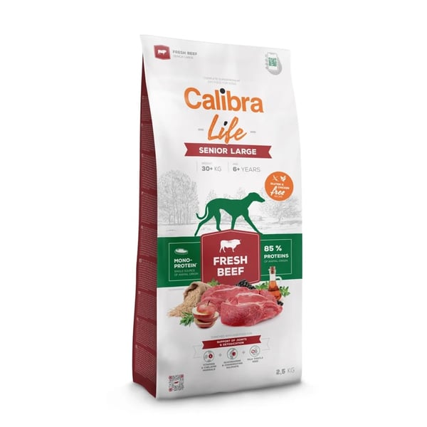 CALIBRA DOG life senior stor färsk nötkött 12 kg