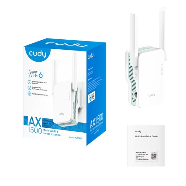 CUDY RE1500 Mesh Wi-Fi 6-signalförstärkare