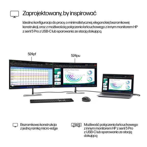 HP Series 5 Pro 23,8 tommer FHD-skærm - 524pf
