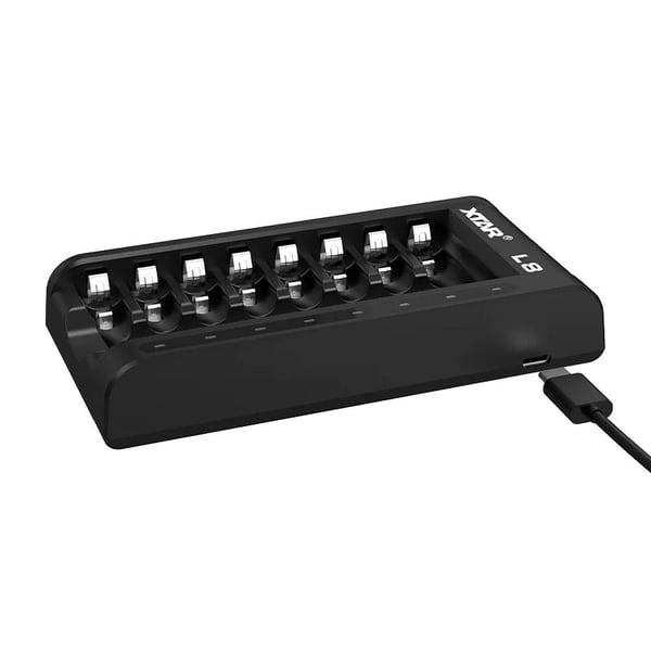 Akkulaturi AA/AAA 1,5 V ja 1,2 V. älykäs - 8 paikkaa