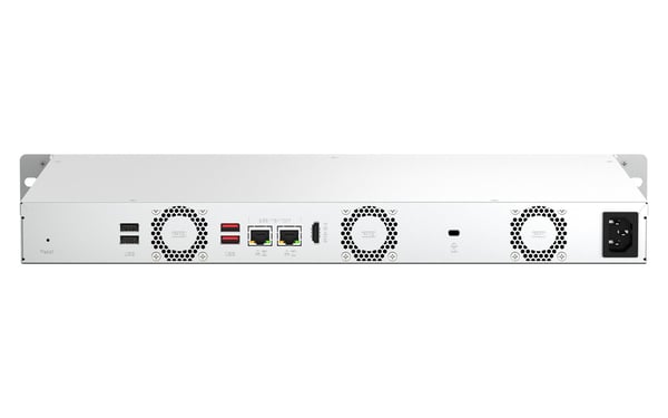 QNAP TS-464eU NAS-rack (1U) Intel® Celeron® N5095 8 GB DDR4 QNAP Turbo-system Sort