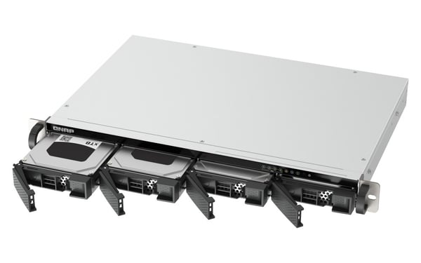 QNAP TS-433eU NAS-rack (1U) Cortex-A Cortex-A55 4 GB 0 TB QNAP Turbo-system Svart
