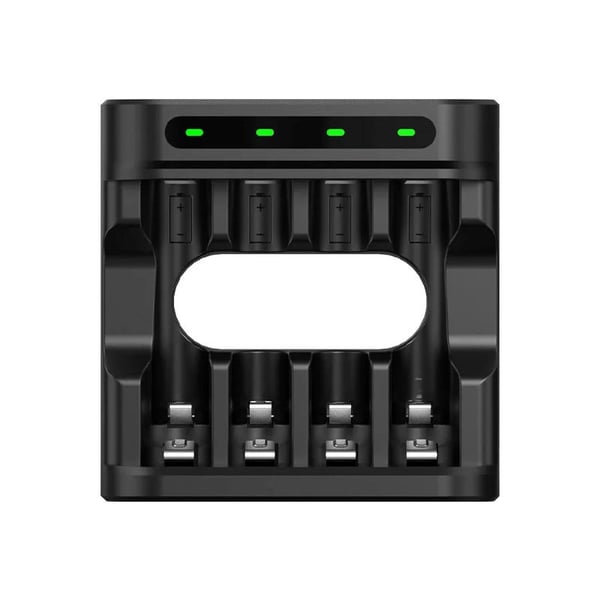 Akkulaturi R03 / AAA. R6 / AA Li-ion 1.5V / NiMH - 4 paikkaa