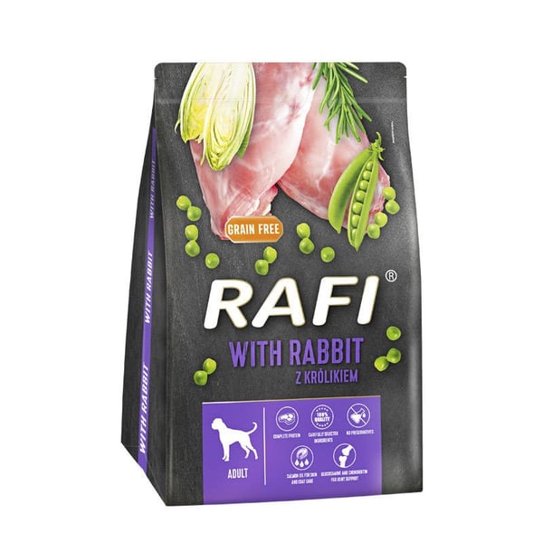 Dolina Noteci Rafi torrfoder för hundar med kanin 3 kg