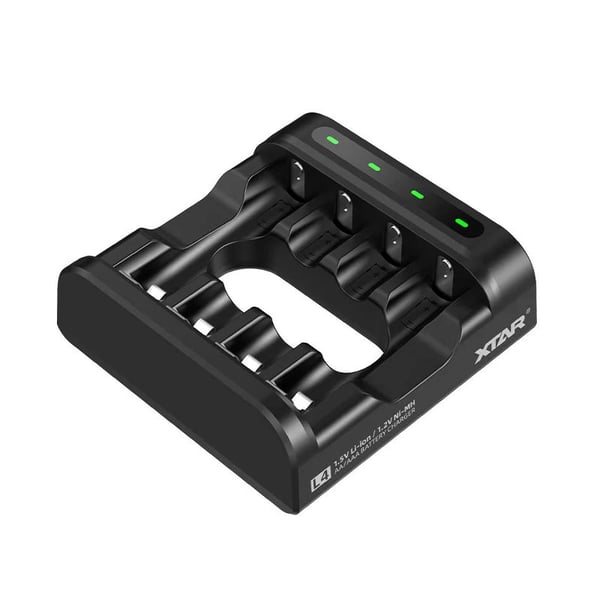 Akkulaturi R03 / AAA. R6 / AA Li-ion 1.5V / NiMH - 4 paikkaa