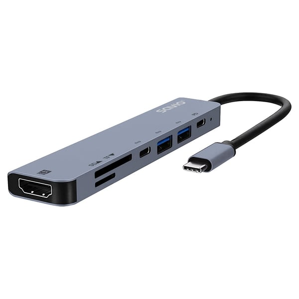 Savio AK-82 -liitäntäkeskitin USB Type-C 5000 Mbit/s Musta