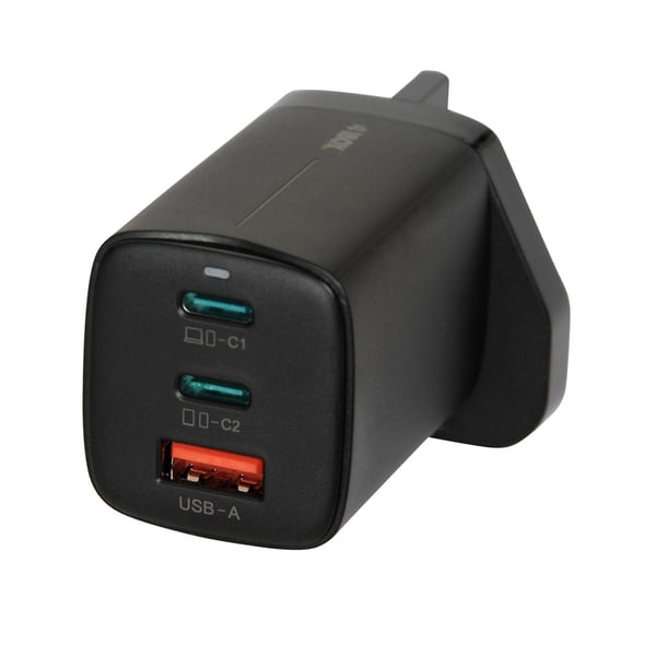 iBOX C-65 Sort. GaN 65W universaloplader UK-stik