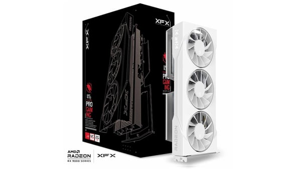 Grafikkort. XFX SWIFT RX 9060XT OC Vit 3-fläktar 16GB