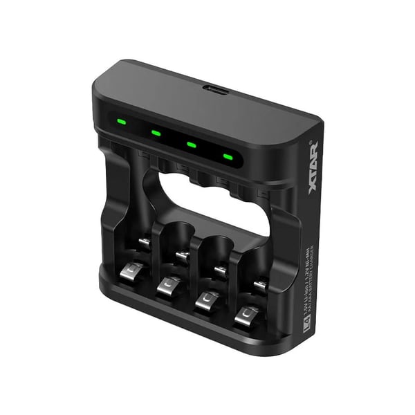 Akkulaturi R03 / AAA. R6 / AA Li-ion 1.5V / NiMH - 4 paikkaa