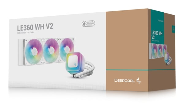DeepCool LE360 WH V2 Processor Allt-i-ett vätskekylare 12 cm Vit 1 st