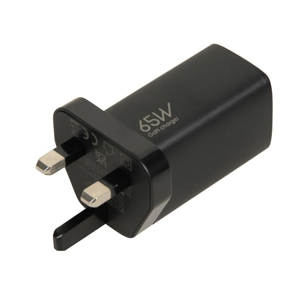 iBOX C-65 Sort. GaN 65W universaloplader UK-stik