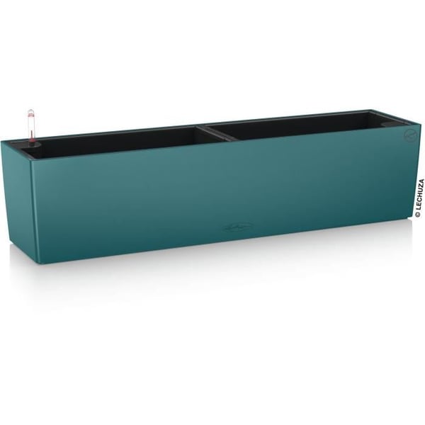 LECHUZA Jardiniere - Balconera farve 80 - 79 x 19 x 19 cm - Komplet sæt - Benzinblå - 12 L