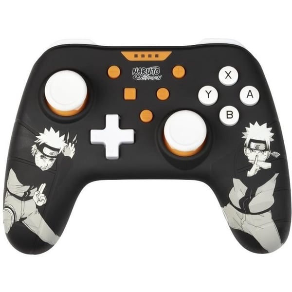 Trådbunden kontroll - KONIX - Naruto Shippuden Nintendo Switch / Switch 2 / PC - Vibrationsfunktion - 3 m kabel - Naruto-mönster - Svart