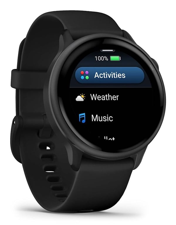 Garmin vívoactive 6 3,05 cm (1,2") AMOLED 42 mm Digitaalinen 390 x 390 pikseliä Kosketusnäyttö Musta Wi-Fi GPS (satelliitti)
