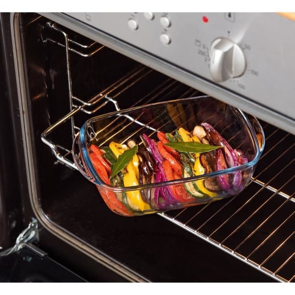 Set med 3 fat med lock - PYREX - Cook & Store - Glas - Rektangulärt - 0,4/1,1/2,5 L