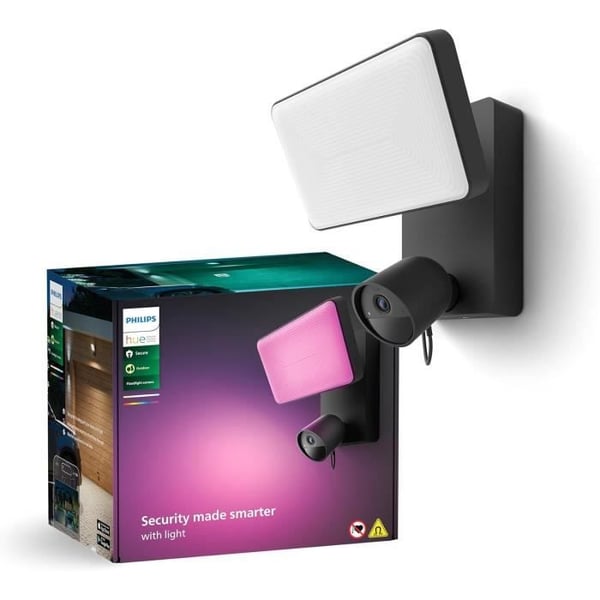 Philips Hue Secure Outdoor Smart Security Camera Floodlight - 1080P - Indbygget - Tovejssamtale