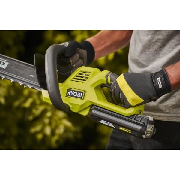 Hækkeklipper - RYOBI - 36 V - 60 cm klinger - 26 mm afstand - Savfunktion - 1 litiumbatteri + 36V 2,0 Ah og 1 oplader 1,7 A