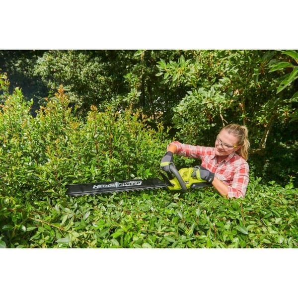 Hækkeklipper - RYOBI - 36 V - 60 cm klinger - 26 mm afstand - Savfunktion - 1 litiumbatteri + 36V 2,0 Ah og 1 oplader 1,7 A