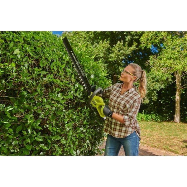 Hækkeklipper - RYOBI - 36 V - 60 cm klinger - 26 mm afstand - Savfunktion - 1 litiumbatteri + 36V 2,0 Ah og 1 oplader 1,7 A